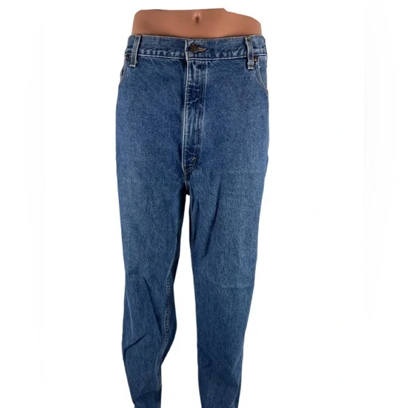 Levis 540 Mens 40 x 30 Distressed Straight Leg Denim Jeans Blue